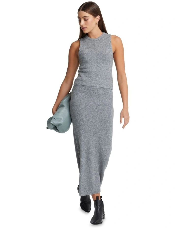 Angelica Yak Blend Knitted Tank in Grey