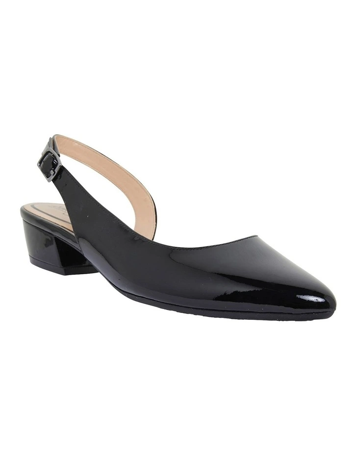 Ramsey Black Patent Heeled Shoes