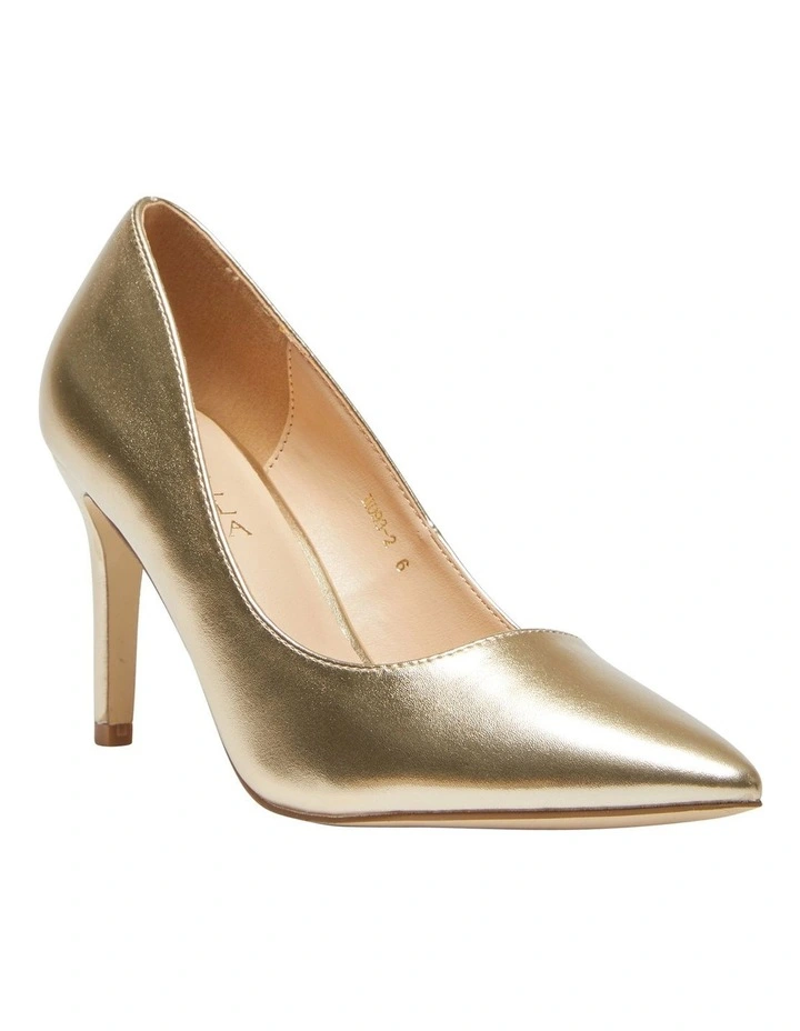 Wild Heeled Shoes in Gold Metallic