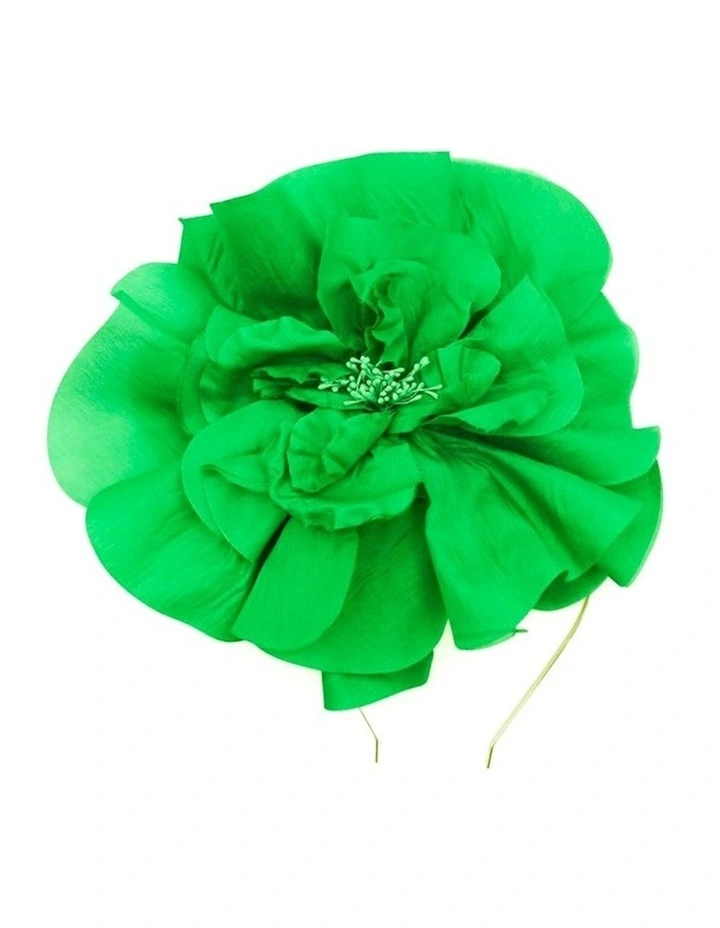 Cindy Fascinator in Emerald
