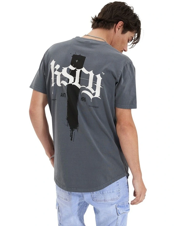 Strayverse Dual Curved Tee in Pigment Turbulence