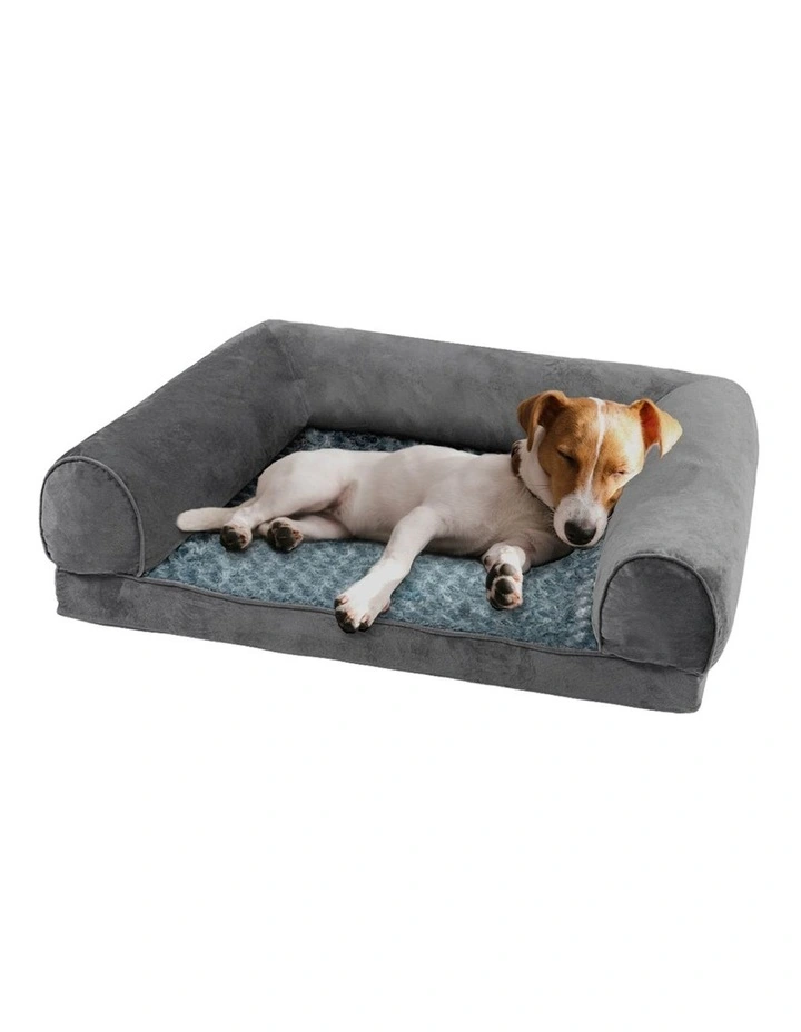 Soft Warm Plush Velvet Pet Bed Cover M in Grey