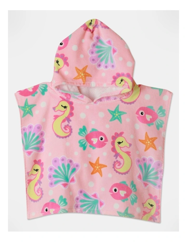 Little Sea Horse Poncho in Multi