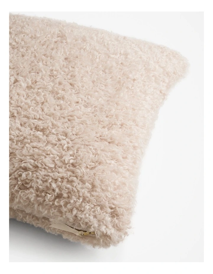 Ruby Recycled Polyester Cushion 55x55cm in Snow