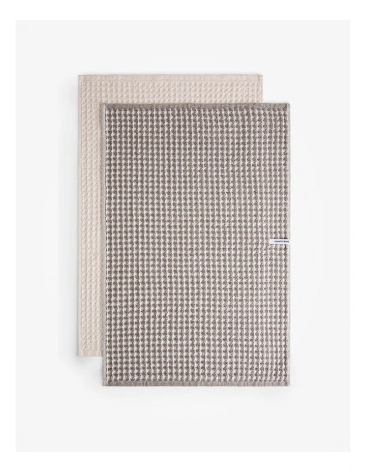 Meeka Australian Cotton Tea Towel Pack Of 2 in Multi