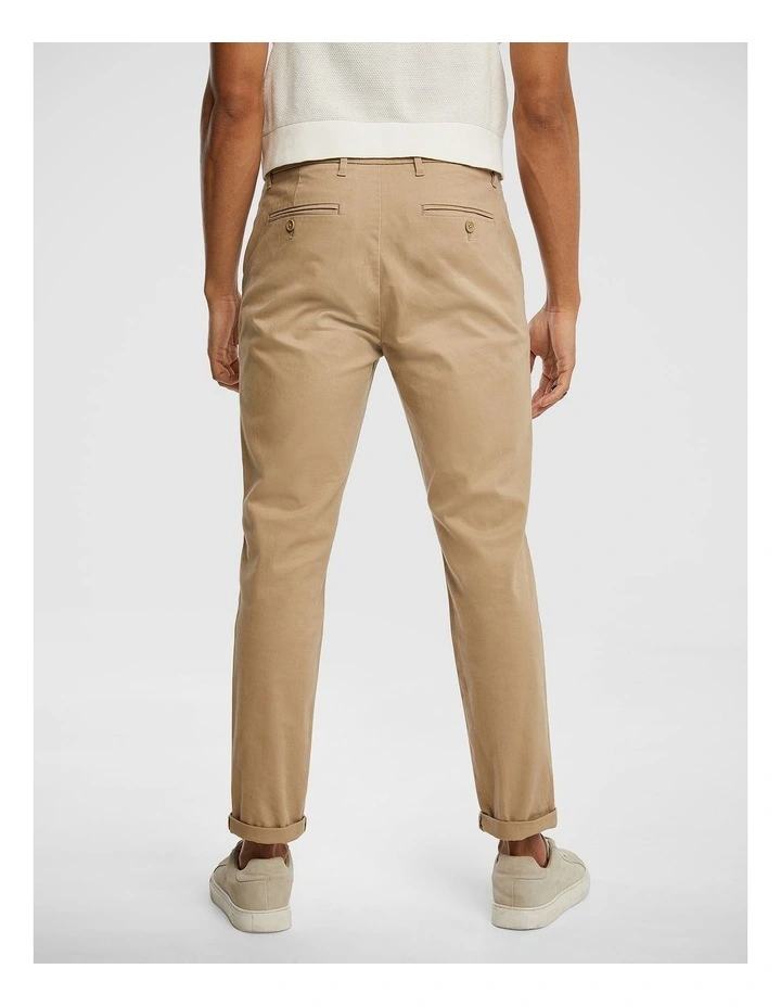Samuel Brushed Slim Chino in Sand