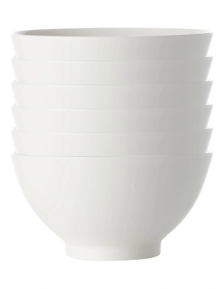 White Basics Rice Bowl 15cm Set of 6