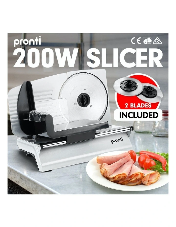 Pronti 200w Electric Meat Cheese Vegetable Slicer Processor