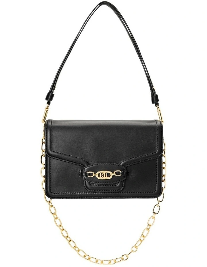 Sydnee 25 Flapover Shoulder Bag in Black