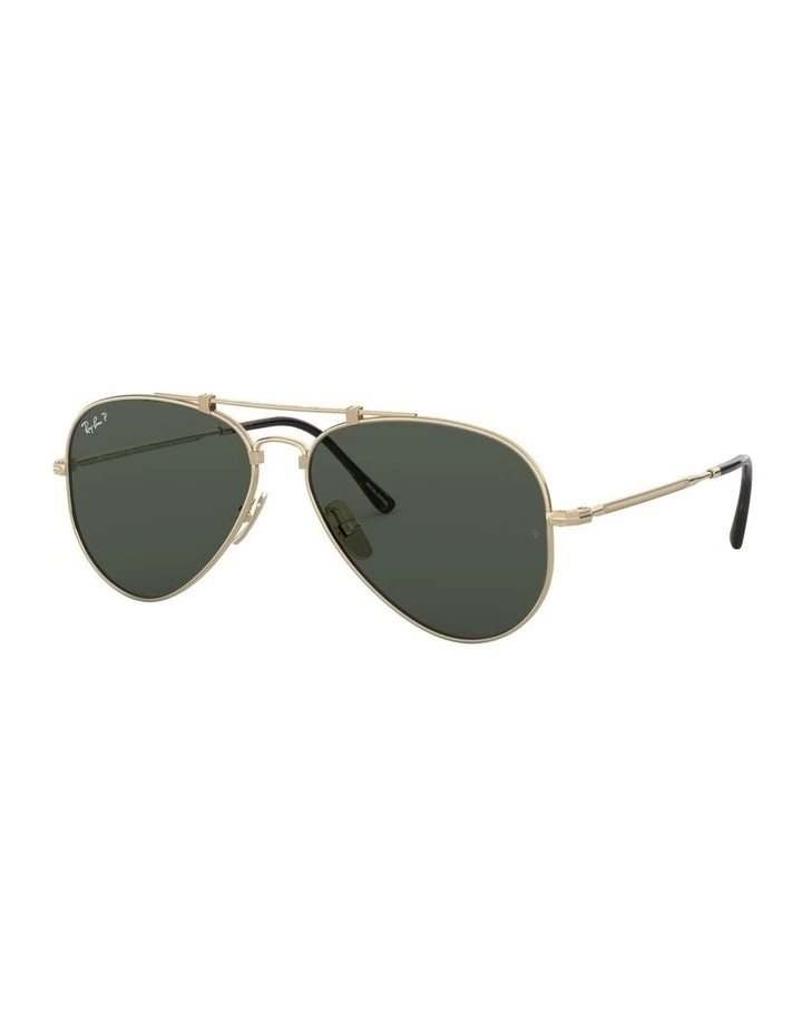 Aviator Titanium Gold RB8125M Polarised Sunglasses