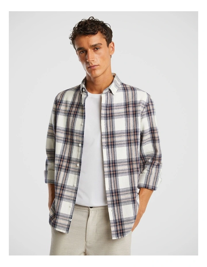 Louis Check Overshirt in Brown