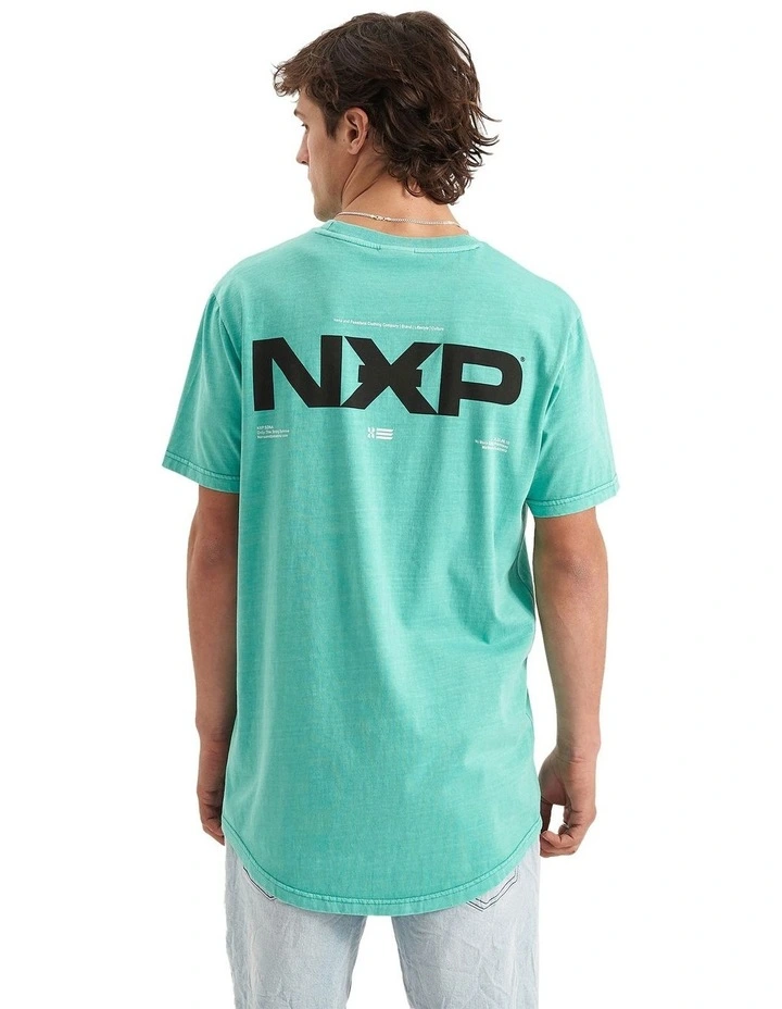 Blast Scoop Back Tee in Turquoise