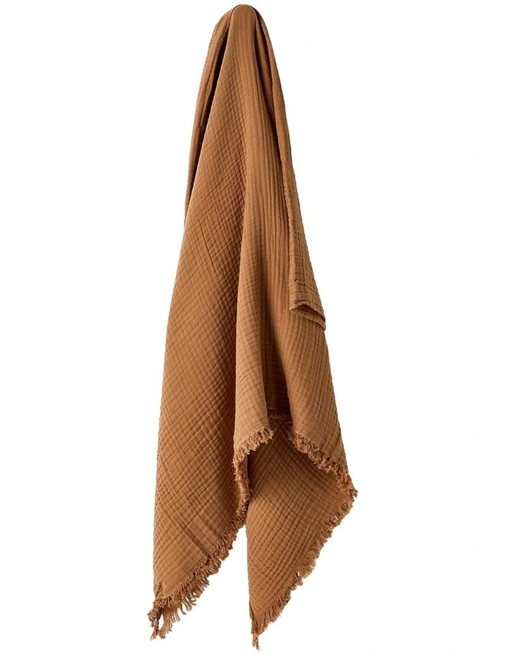 Crinkle Throw in Pecan
