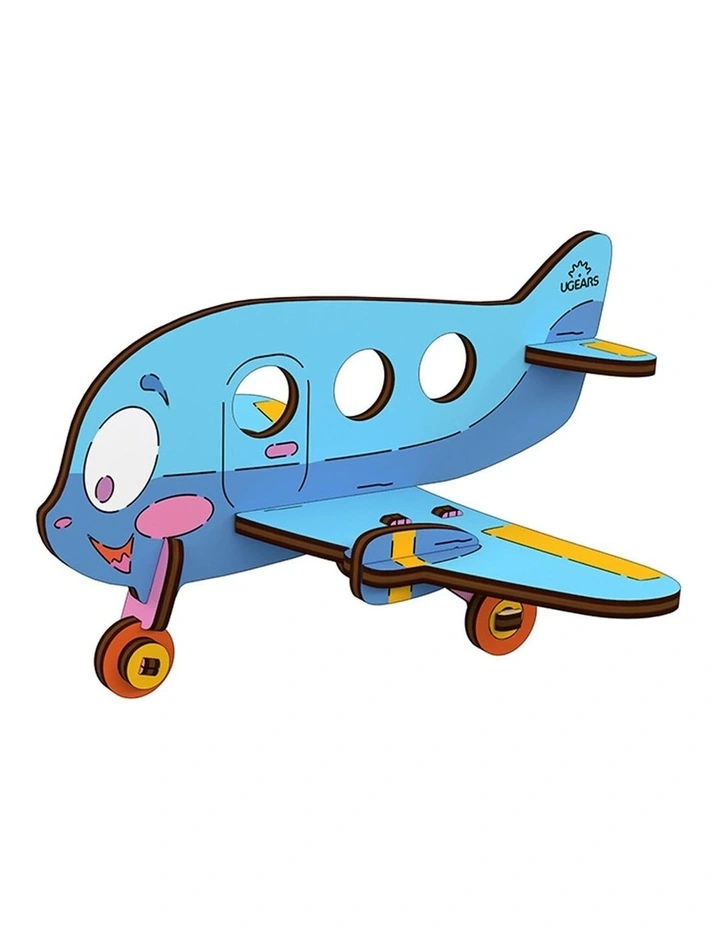 3D Colouring Airplane 8 Piece Wooden Puzzle Kit (5+ Years)