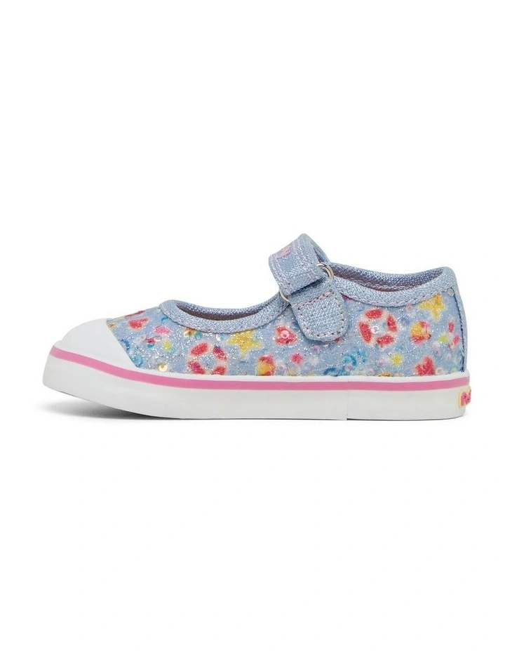 Spring Canvas Mary Jane Infant Sneakers in Light Blue
