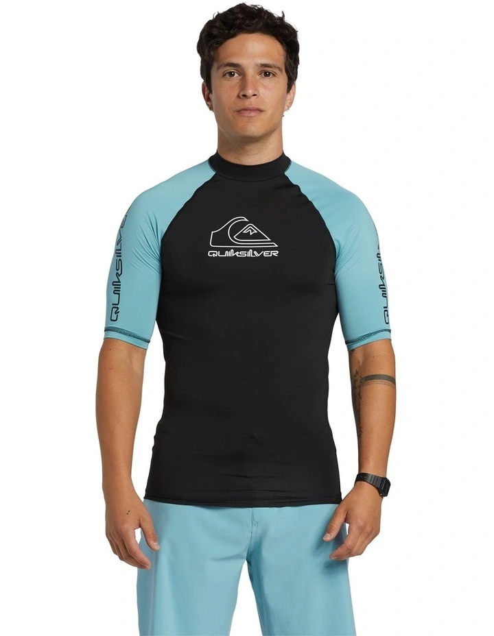 On Tour Short Sleeve Rash Vest in Reef Waters