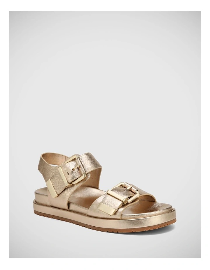 Bernadette Leather Sandal in Champagne