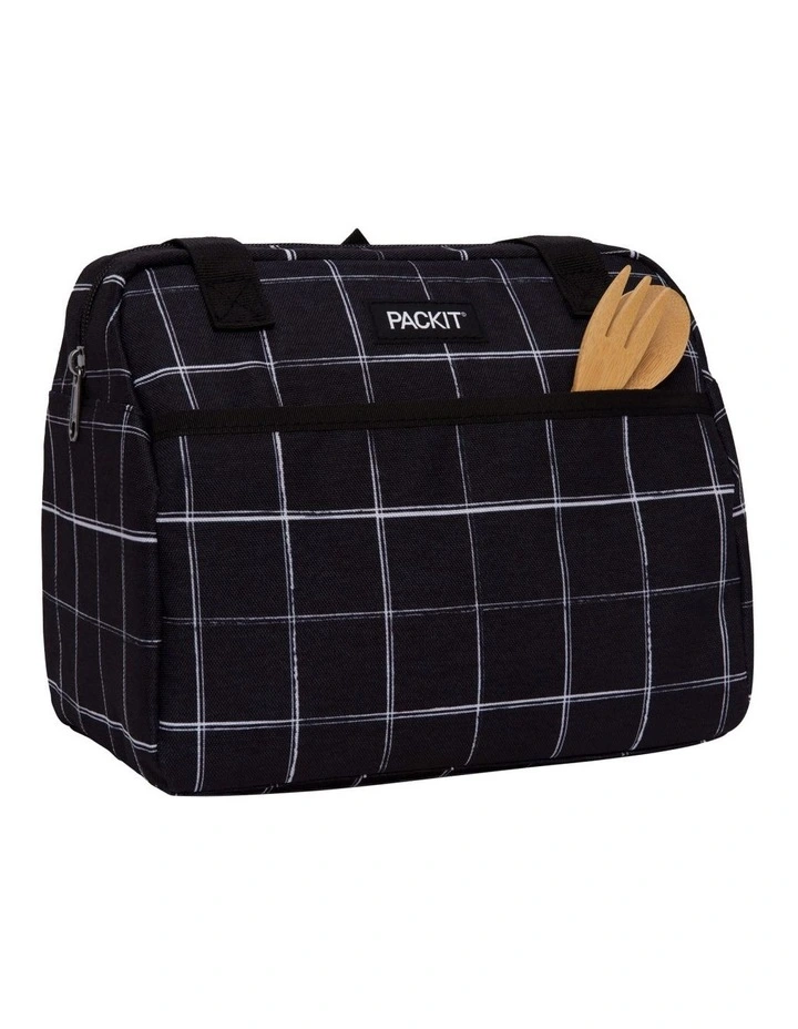 Freezable Hampton Lunch Bag in Black Grid