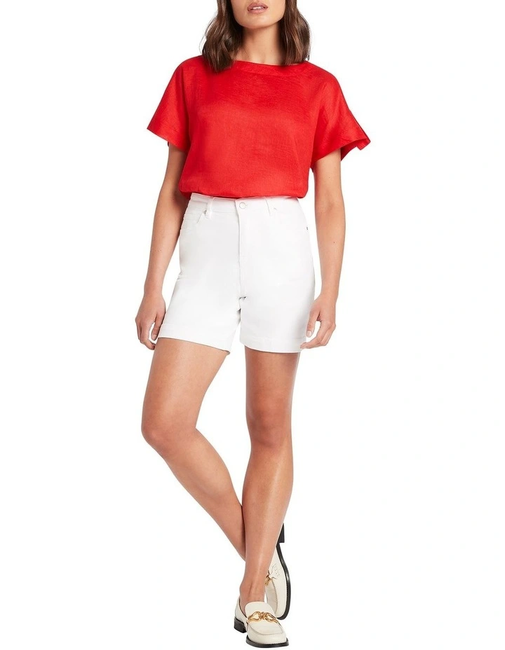 Iris Denim Short in White