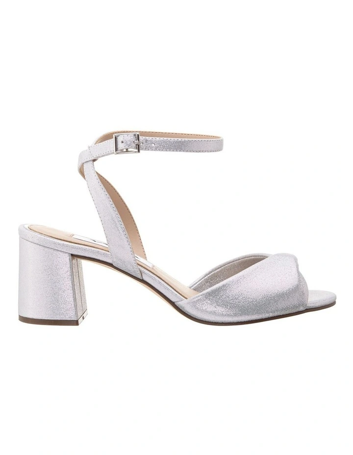 Nigelia Sandals in True Silver Ref Suedette