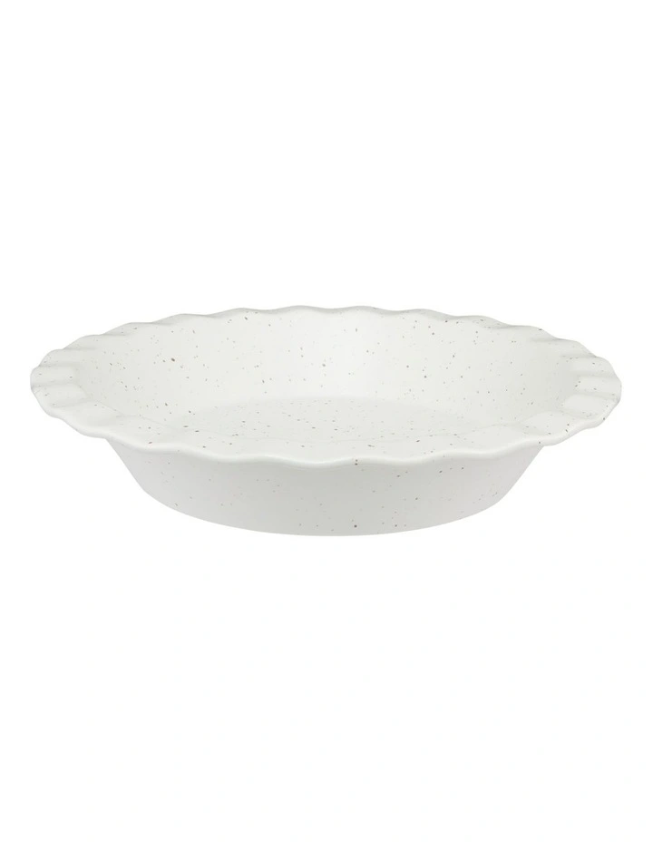 Fluted Pie Dish 25x5cm Gift Boxed in Cream