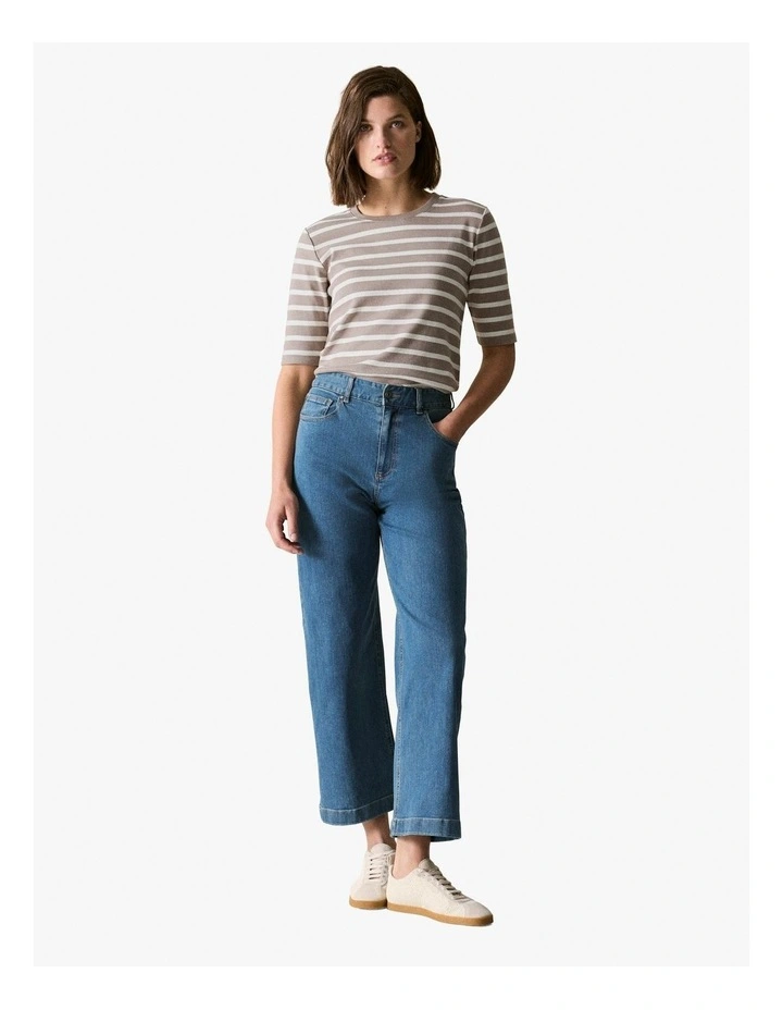Wide Leg Jean in Vintage Wash Denim