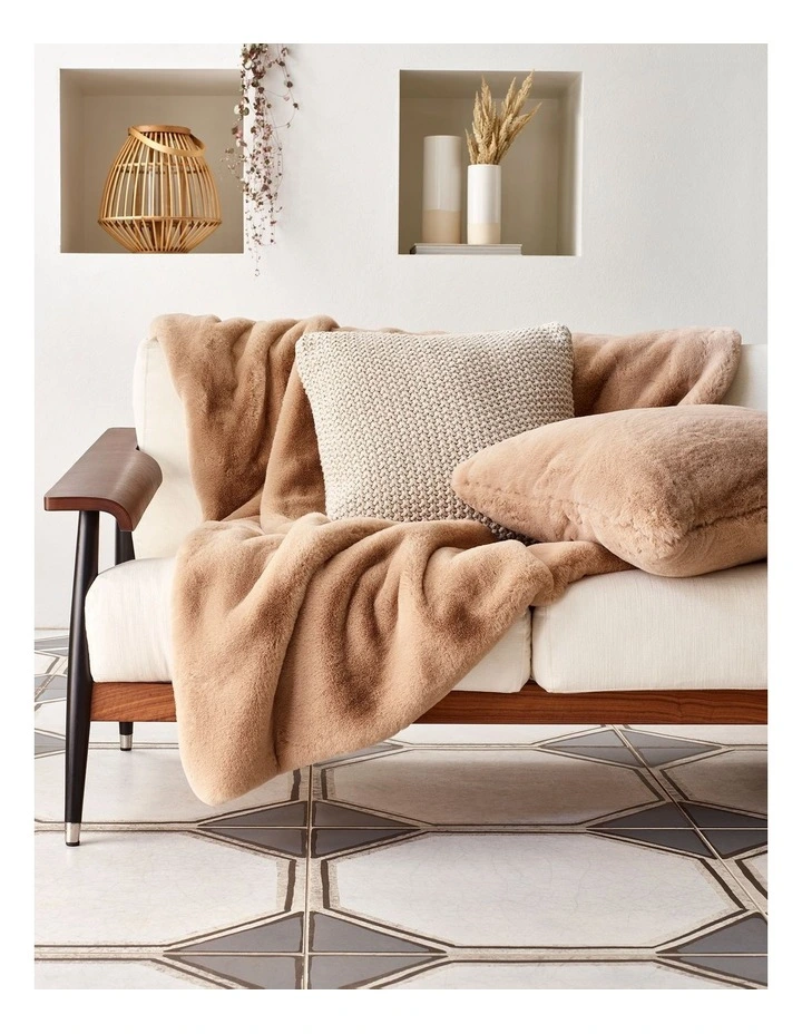 Norwood Knitted Cushion Moonbeam