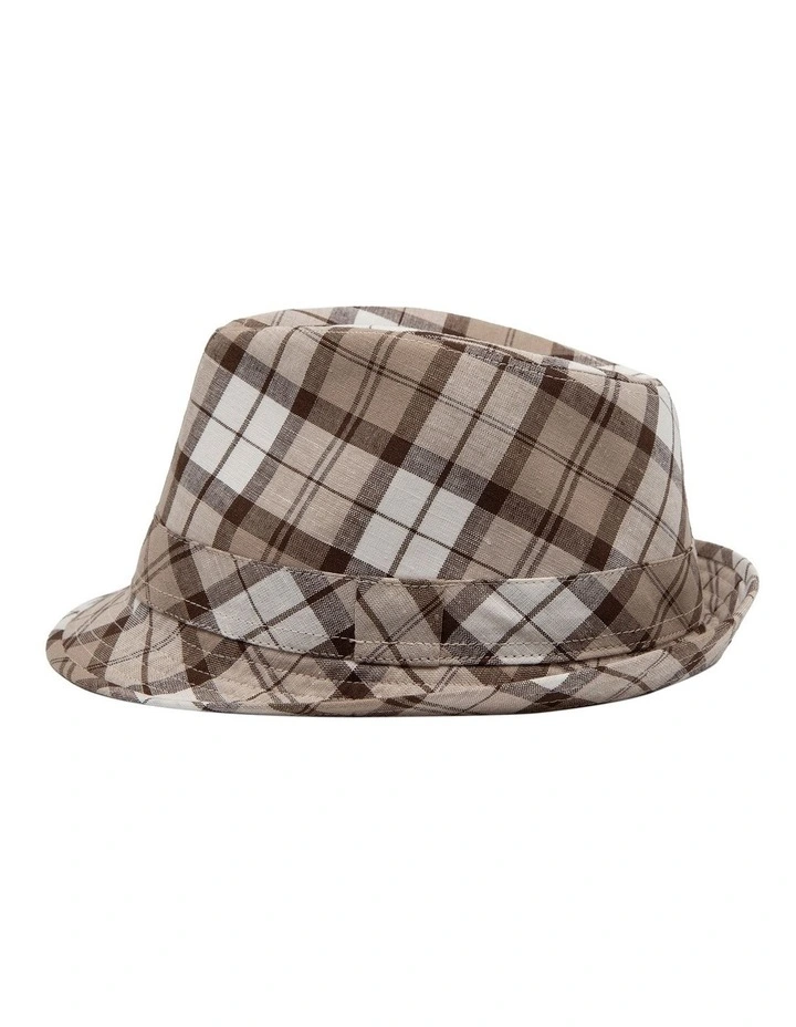 Kahuna Linen Trilby in Brown