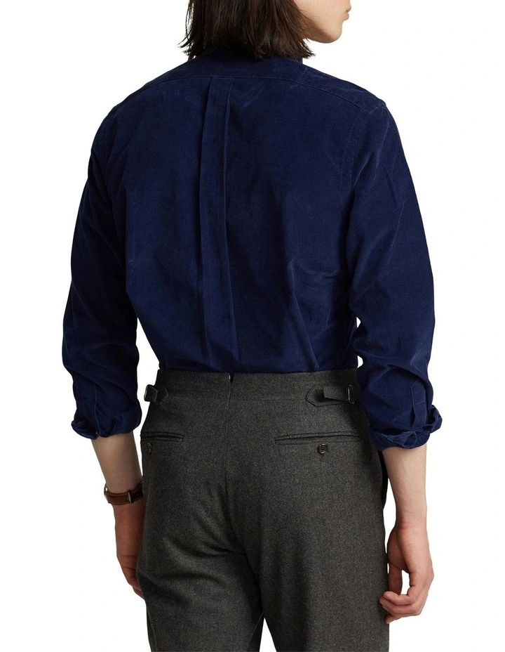 Classic Fit Corduroy Shirt in Navy