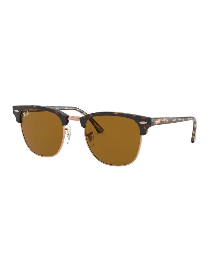 Clubmaster Marble Brown RB3016F Sunglasses