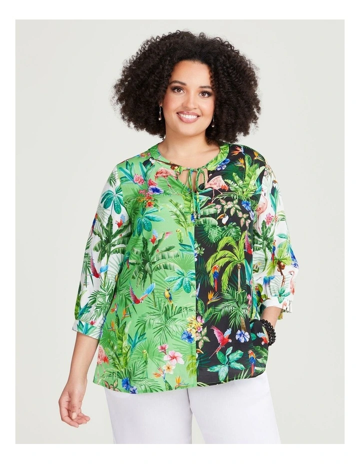 Natural Palm Top in Multi