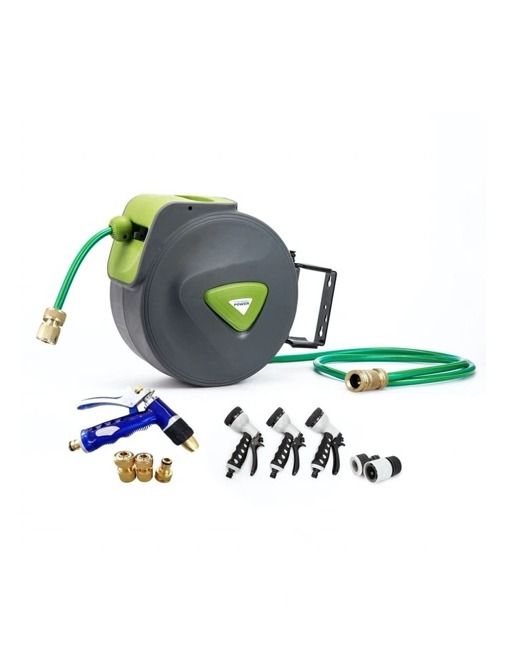 Garden Water Hose Retractable Rewind Reel 20M
