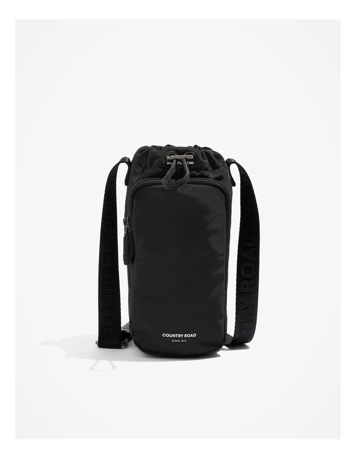 Drink Bottle Crossbody Bag in Black