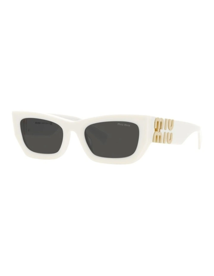 MU 09WS Runway White Sunglasses