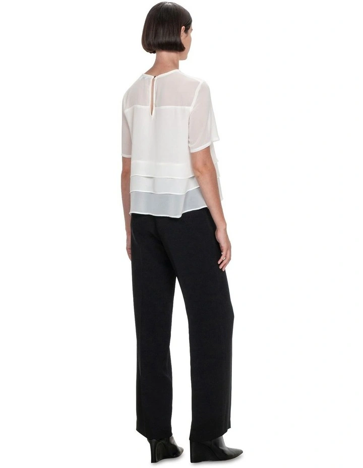 Chiffon Layered Top in Ivory