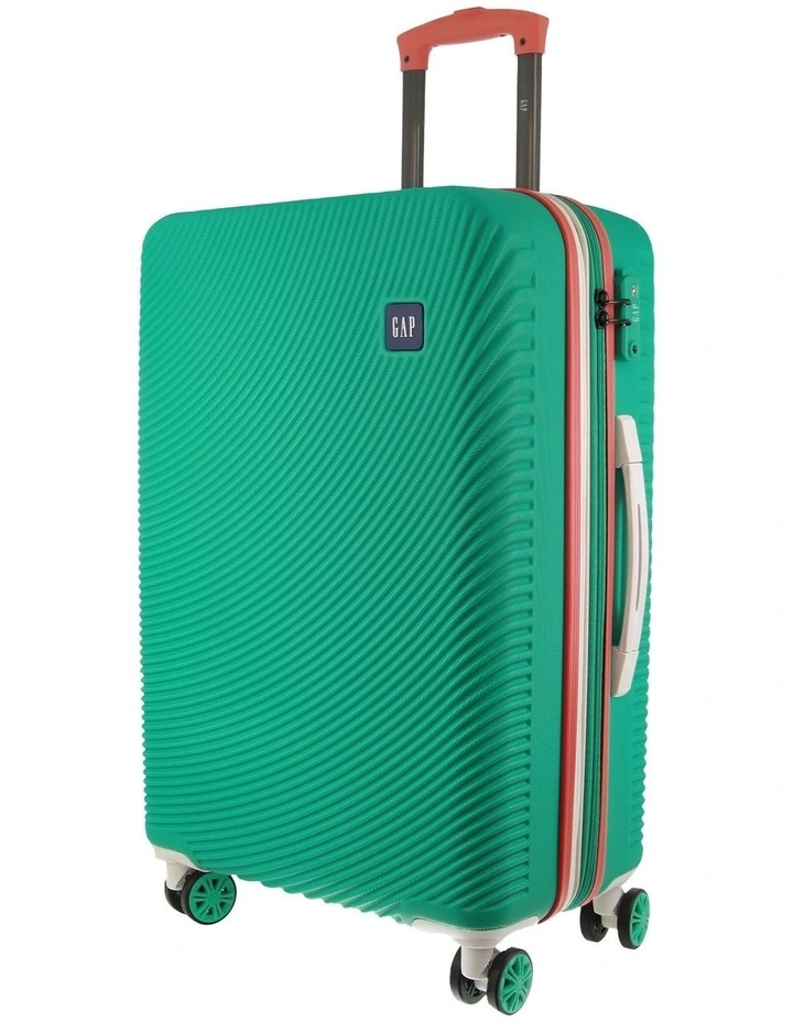 Stripe Large 76cm Hard-shell Suitcase in Turquoise
