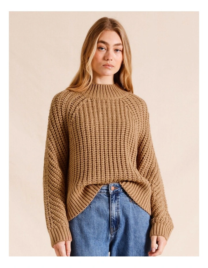 Chunky Jumper in Tan