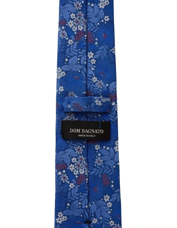 Flora Silk Tie in Blue