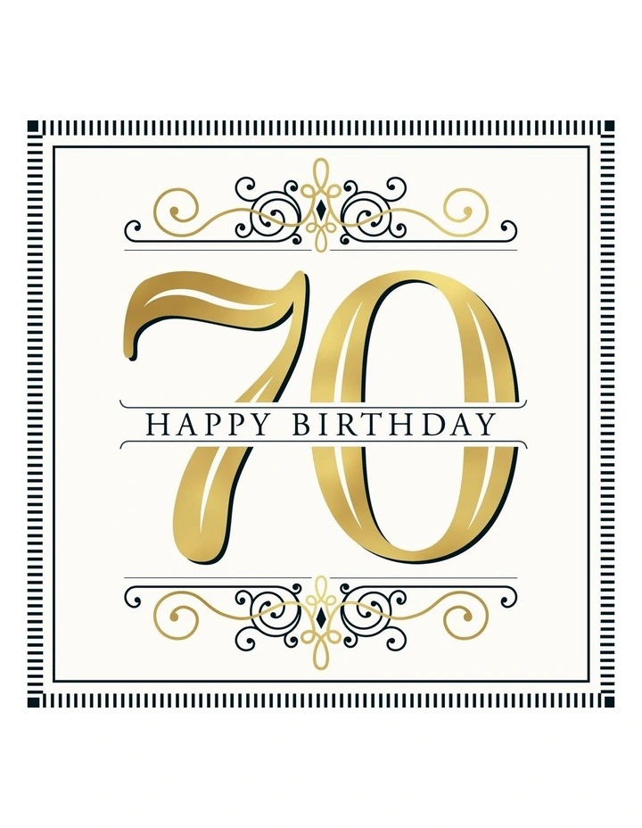 70th Birthday male cardornate