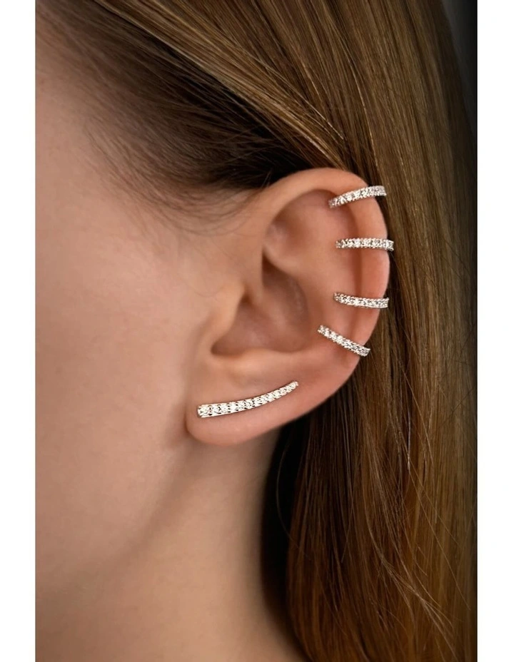 Edge Ear Cuff in Silver