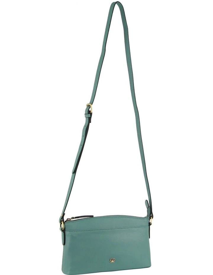 Leather Cross-body Bag in Moss