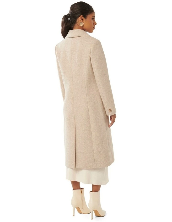 Claudia Double Breasted Coat in Beige