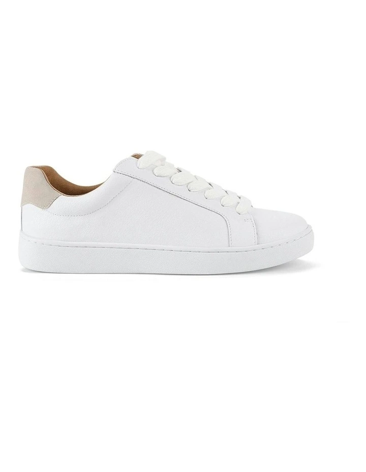 Monarch Leather Sneaker in White/Grey