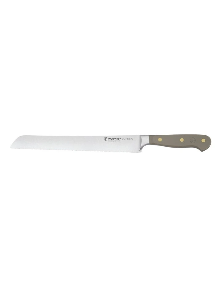 Classic Bread Knife Double Serrated 23cm in Velvet Oyster