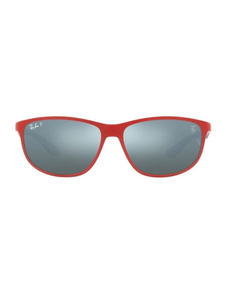 0RB4394M Polarised Sunglasses In Matte Red