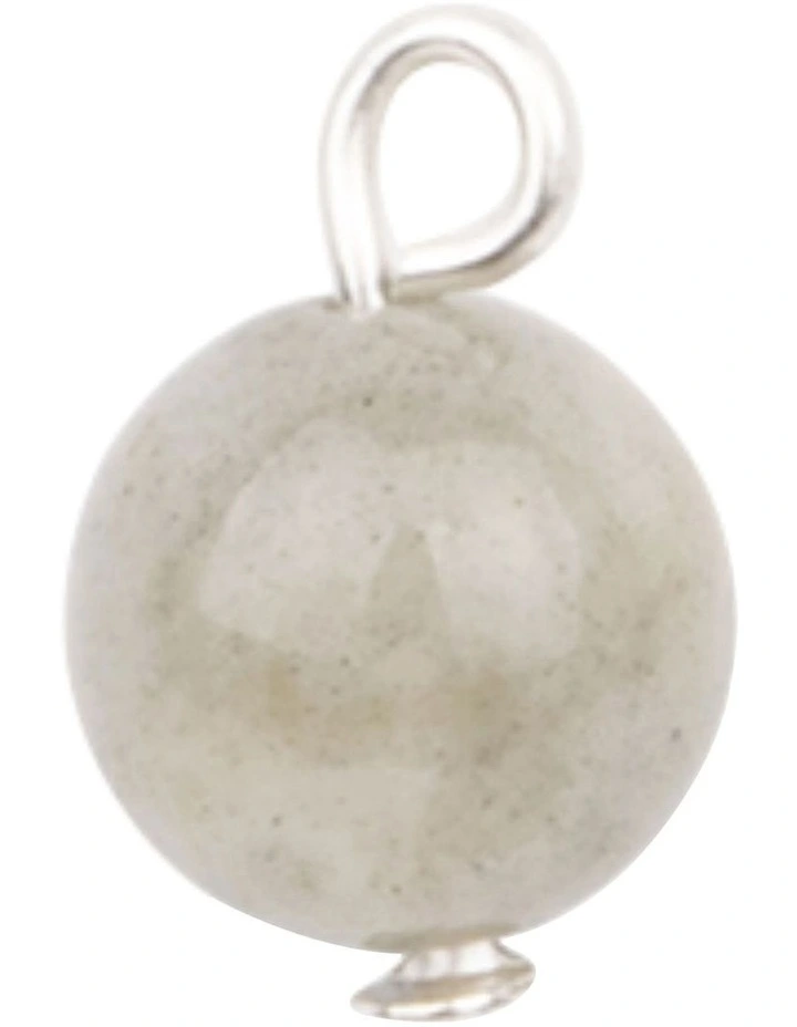 Isadora Aurelia Labradorite Bead Charm 8mm in Silver