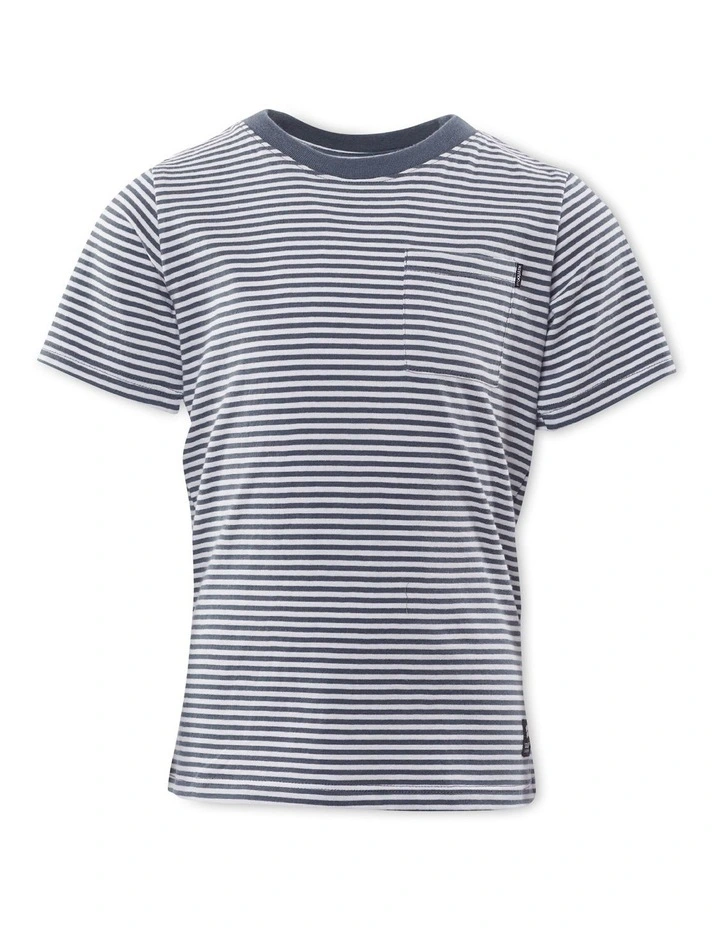 Pocket Stripe Tee (8-16 Years) in Blue