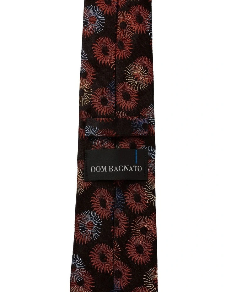 Anemone Silk Tie in Brown
