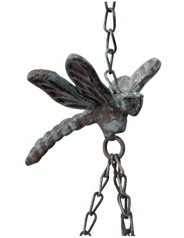 Hanging Dragonfly Bird Feeder Bowl with Bell