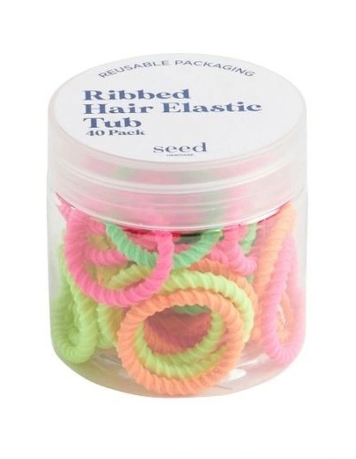 Mini Hair Elastics Tub in Bright Multi